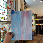 Armstrong White with Pink and Blue Wispies Discontinued (S) Sheet Glass Armstrong   