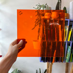 Orange Artique Oceanside Fusible 96 COE Sheet Glass Colorado Glassworks OS-ORANGE-ART-1 (12x12in)