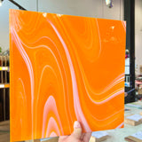NEW Creamsicle Fuser Reserve Oceanside Fusible 96 COE (OGT FR98F) Sheet Glass Colorado Glass Works