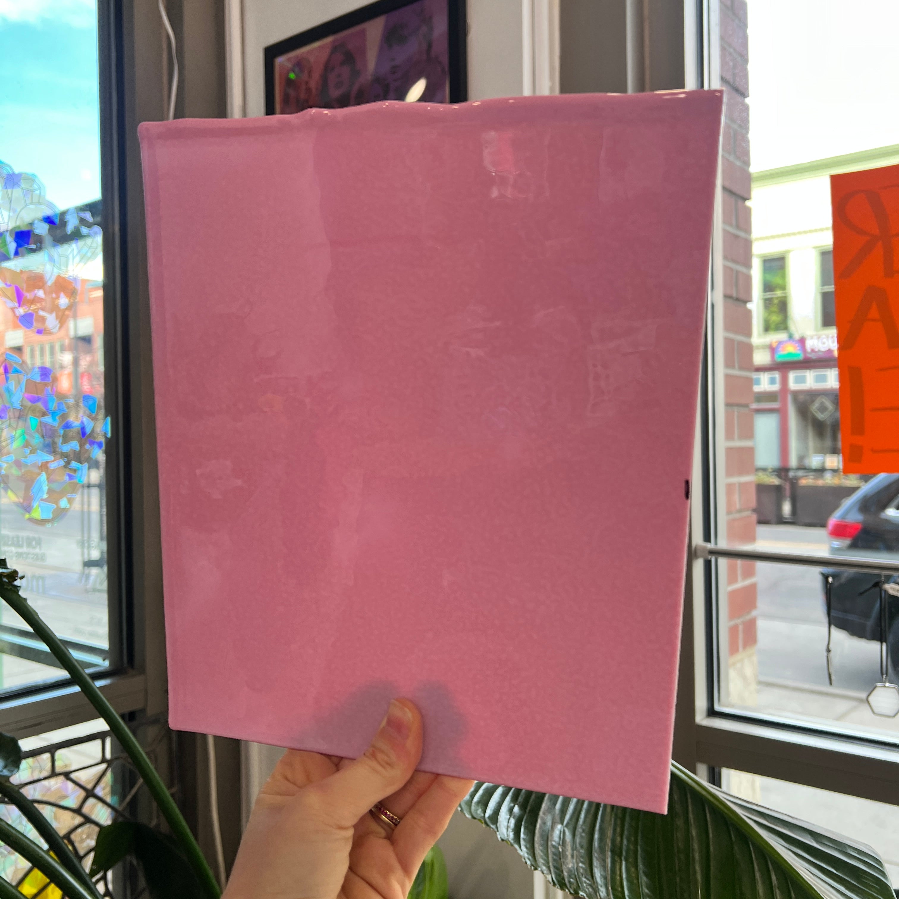 NEW! Pink Blush (Striker) Opal Double Roll Fusible 90 COE Sheet Glass Colorado Glassworks