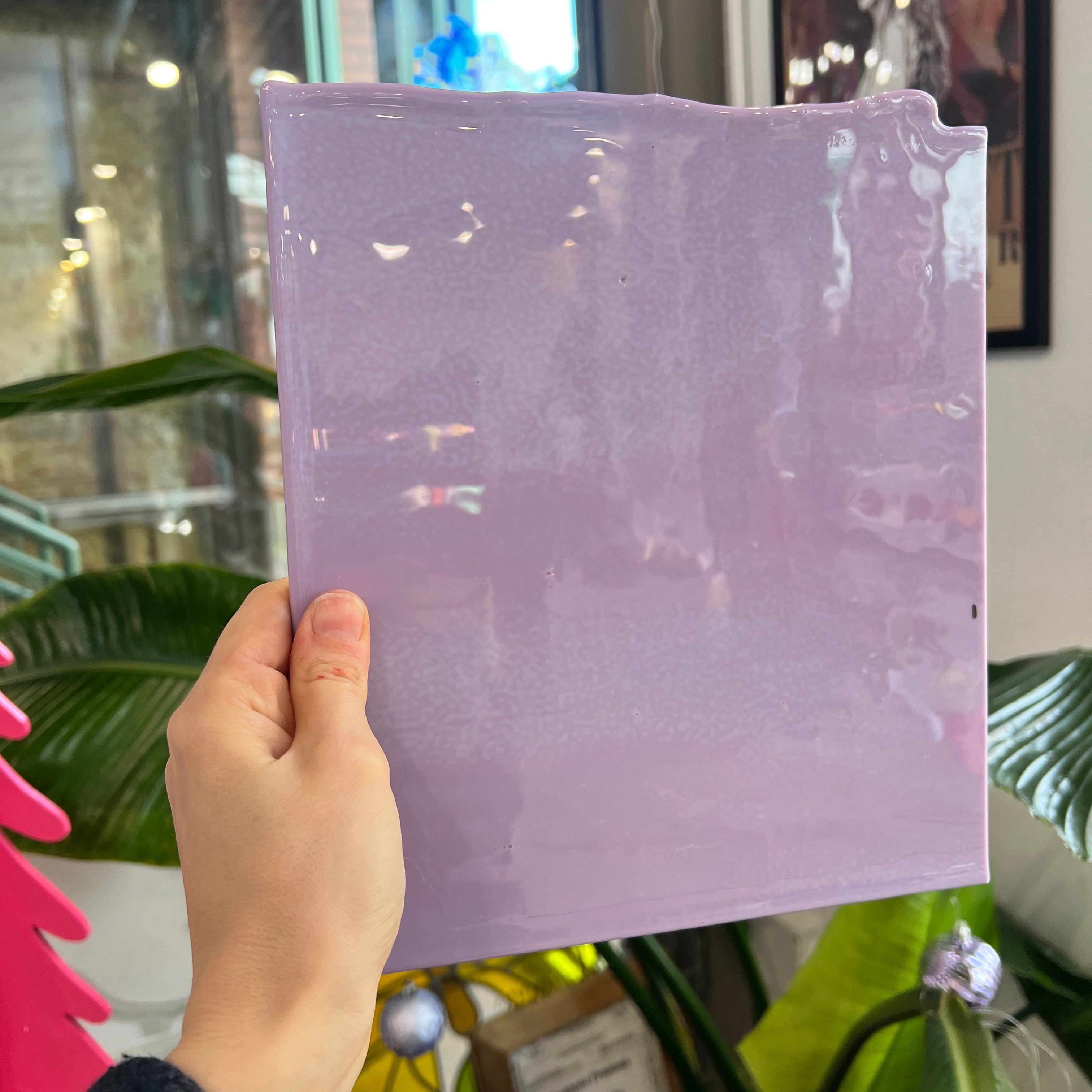 NEW! Purple Blush (Striker) Opal Double Roll Fusible 90 COE Colorado Glass Works