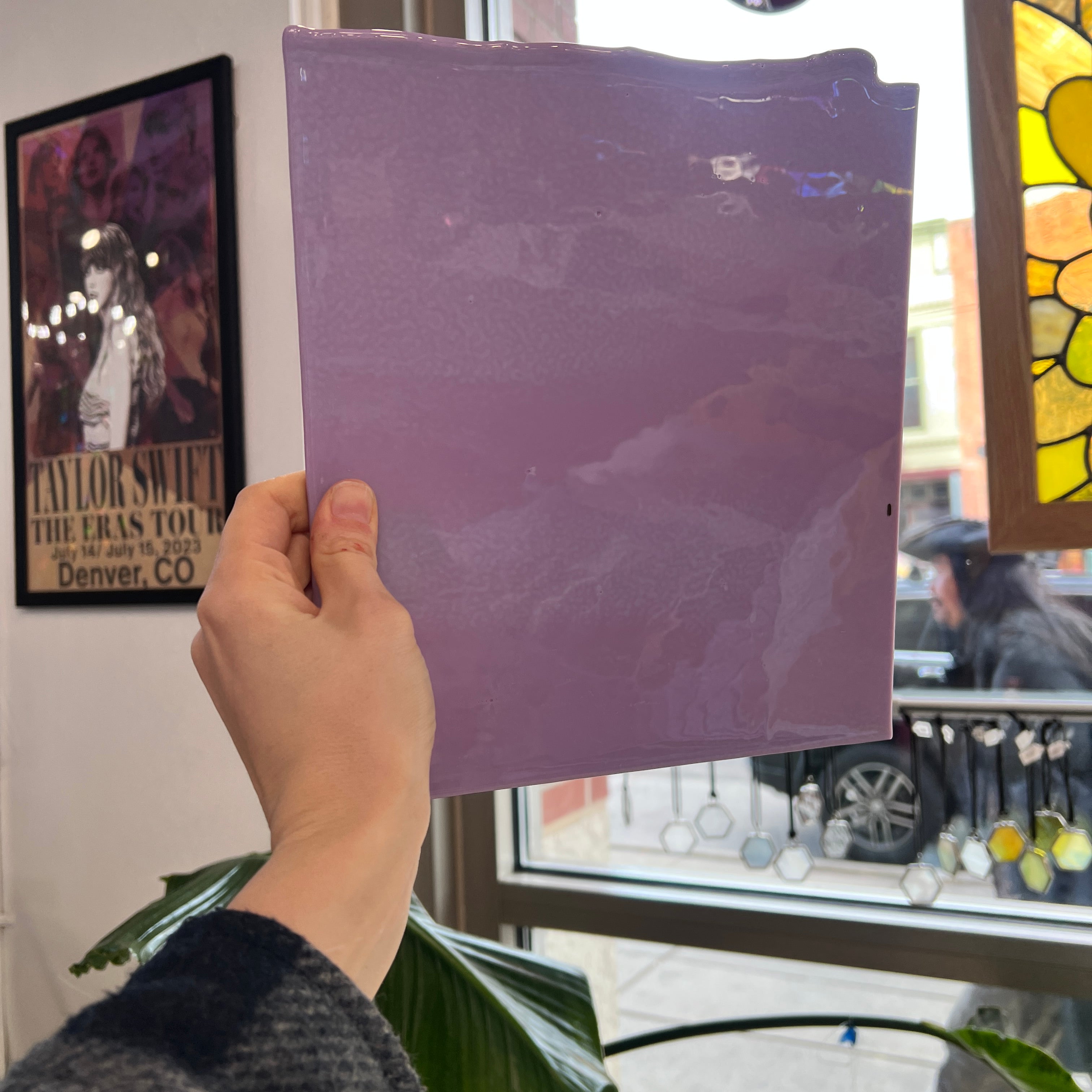 NEW! Purple Blush (Striker) Opal Double Roll Fusible 90 COE Colorado Glass Works
