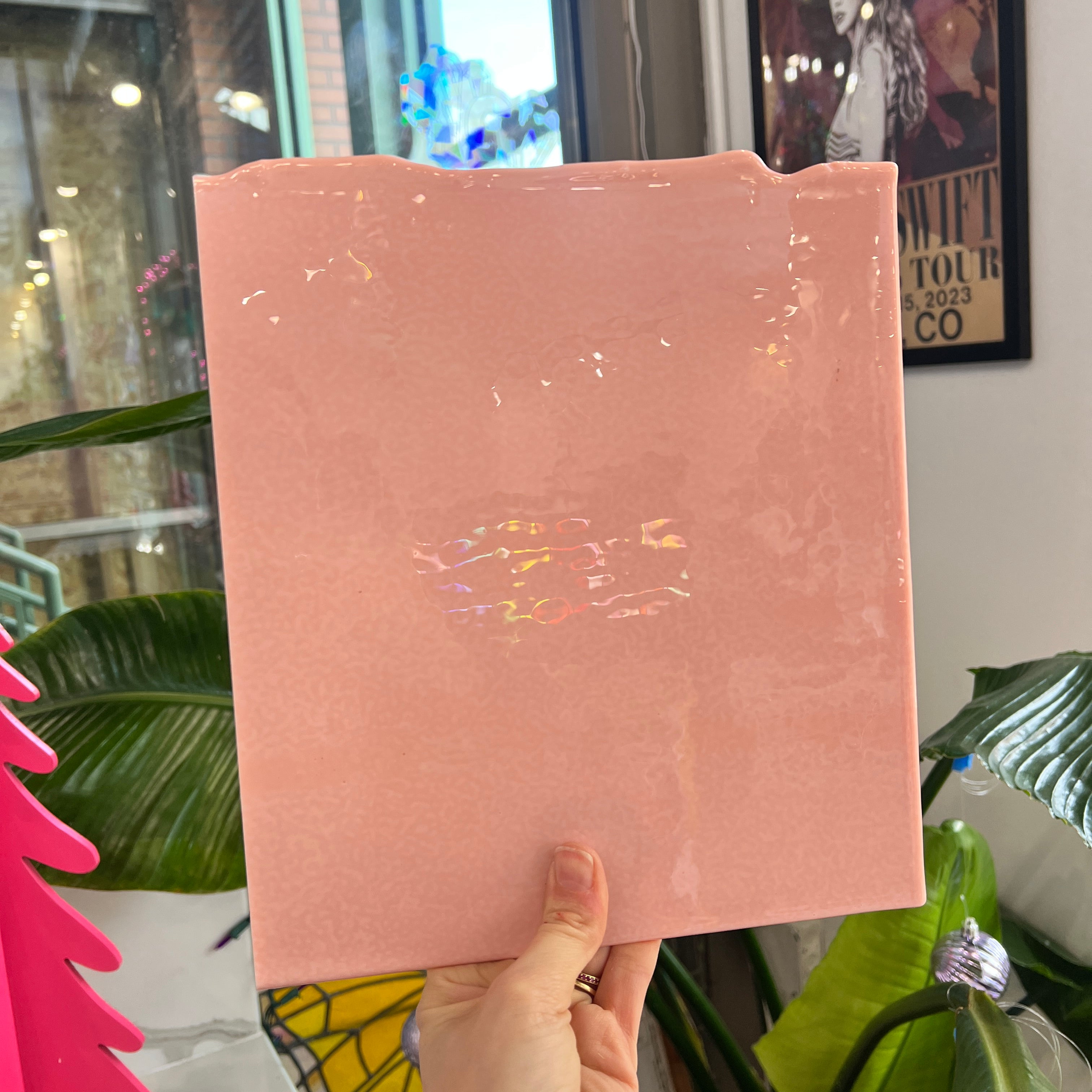 NEW! Peach Blush (Striker) Opal Double Roll Fusible 90 COE Sheet Glass Colorado Glassworks