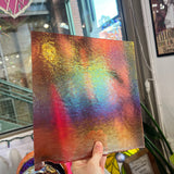 Light Coral Striker Double Roll Rainbow Iridized Fusible 90 COE Sheet Glass Colorado Glassworks