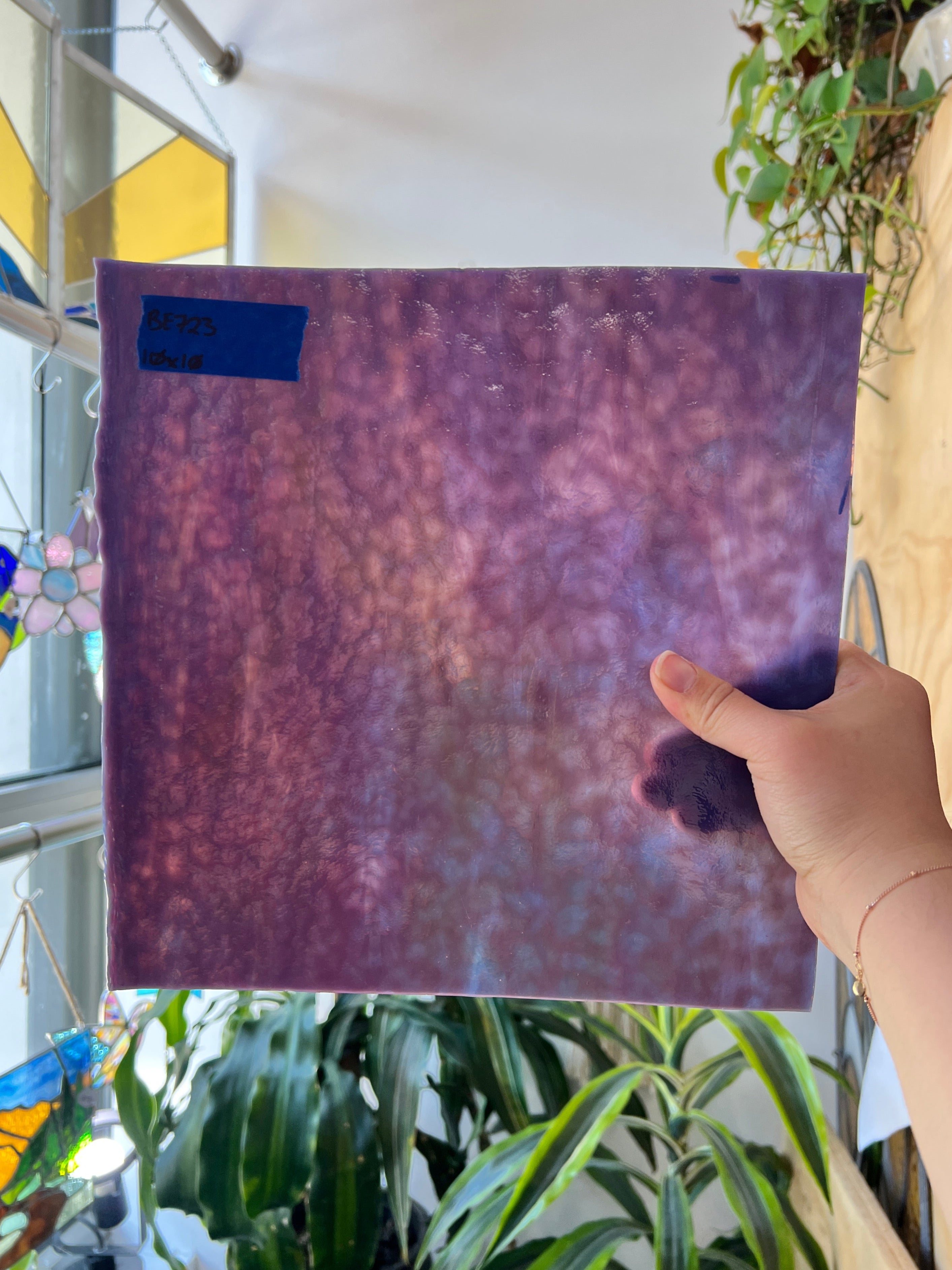 Vintage Purple Single Roll Bullseye Sheet Glass Colorado Glassworks BE723 (10x10in)