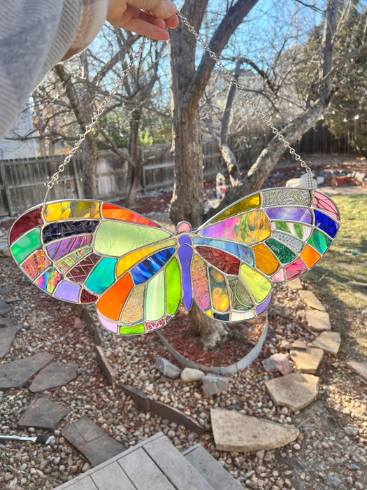 Large Patchwork Butterfly Finished Pieces Colorado Glassworks