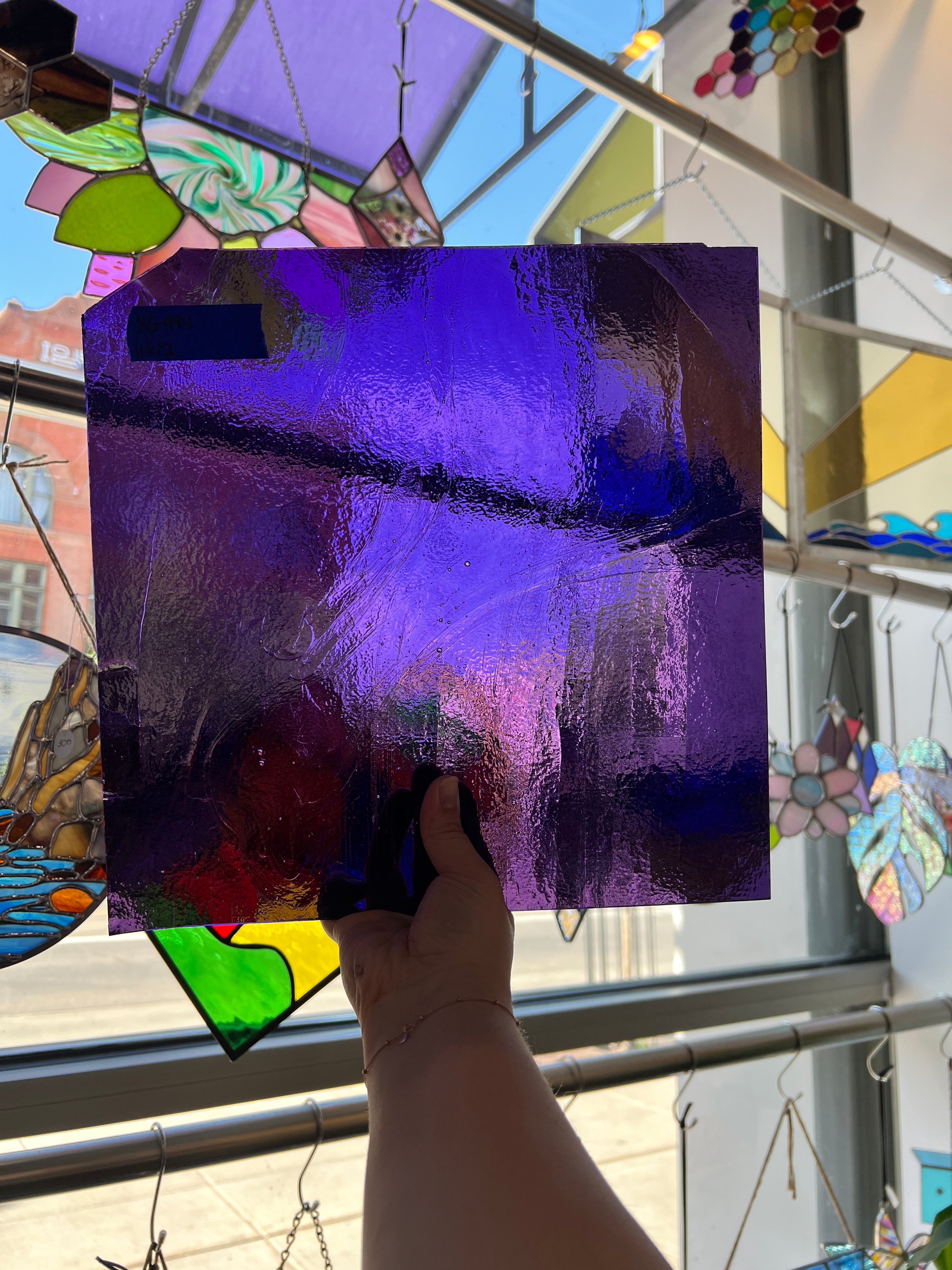 Medium Purple Transparent Youghiogheny. Fusible 96 COE Sheet Glass Colorado Glassworks