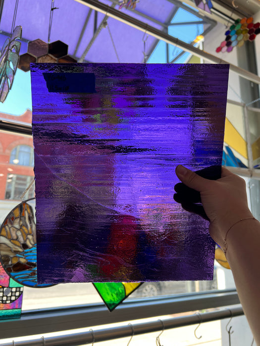 Medium Purple Transparent Youghiogheny. Fusible 96 COE Sheet Glass Colorado Glassworks
