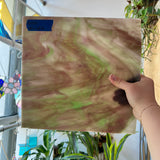 Wispy White Green Purple Kokomo (S) Sheet Glass Kokomo