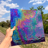 Iridescent Transparent Purple Florentine Wissmach (311V) Sheet Glass Unknown