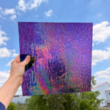 Iridescent Transparent Purple Florentine Wissmach (311V) Sheet Glass Unknown