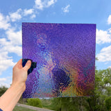 Iridescent Transparent Purple Dew Drop Wissmach (311V) Sheet Glass Unknown