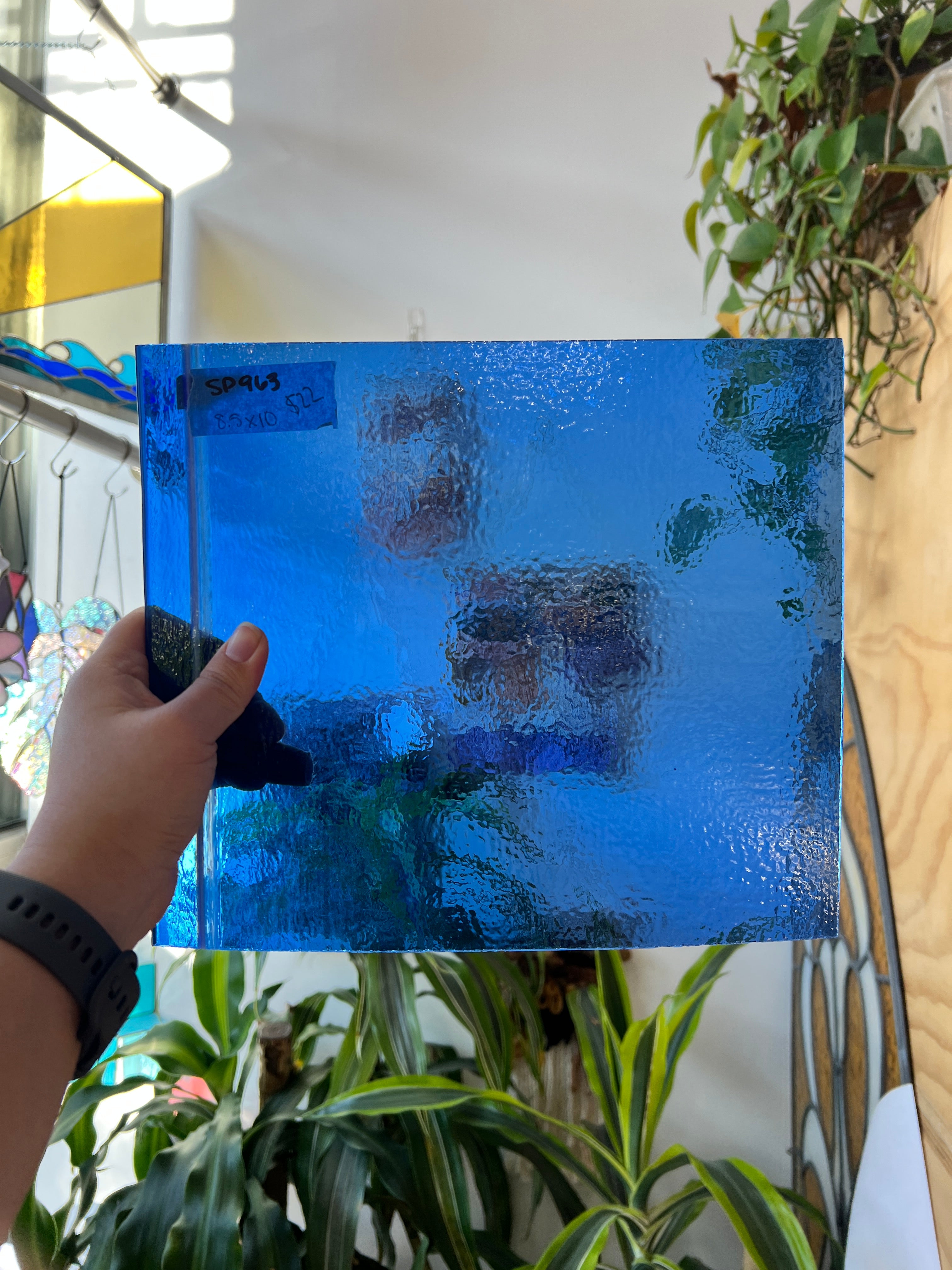 Blue Transparent Spectrum Sheet Glass Colorado Glassworks