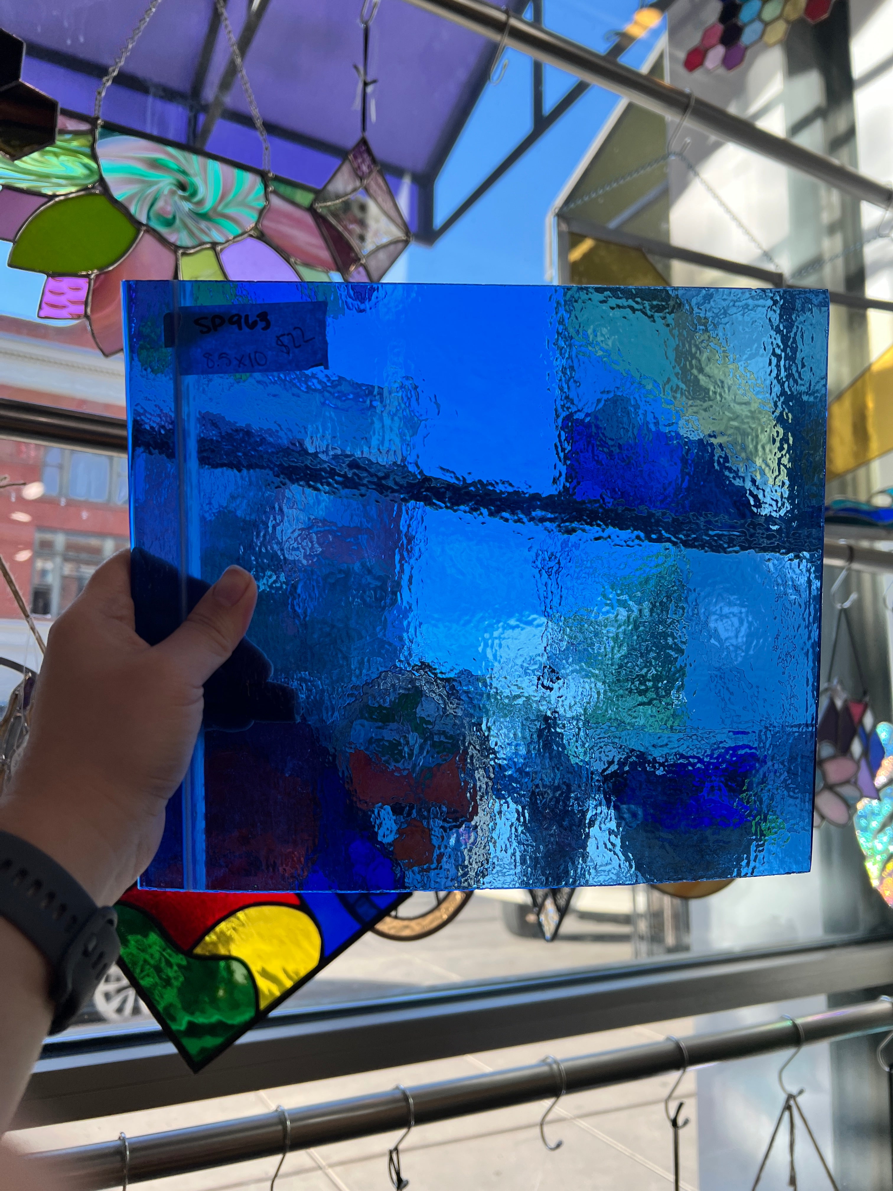 Blue Transparent Spectrum Sheet Glass Colorado Glassworks