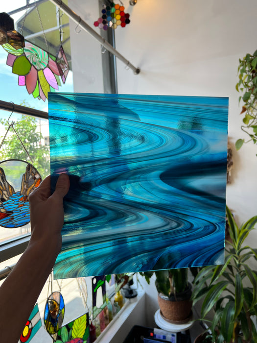 NEW! Deep Dive Fusers Reserve Oceanside Fusible 96 COE (FR-87-F) Sheet Glass Colorado Glassworks
