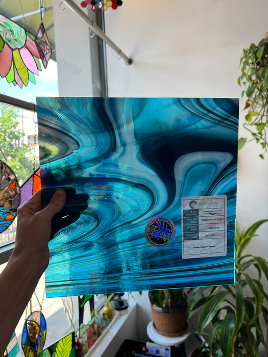 NEW! Deep Dive Fusers Reserve Oceanside Fusible 96 COE (FR-87-F) Sheet Glass Colorado Glassworks