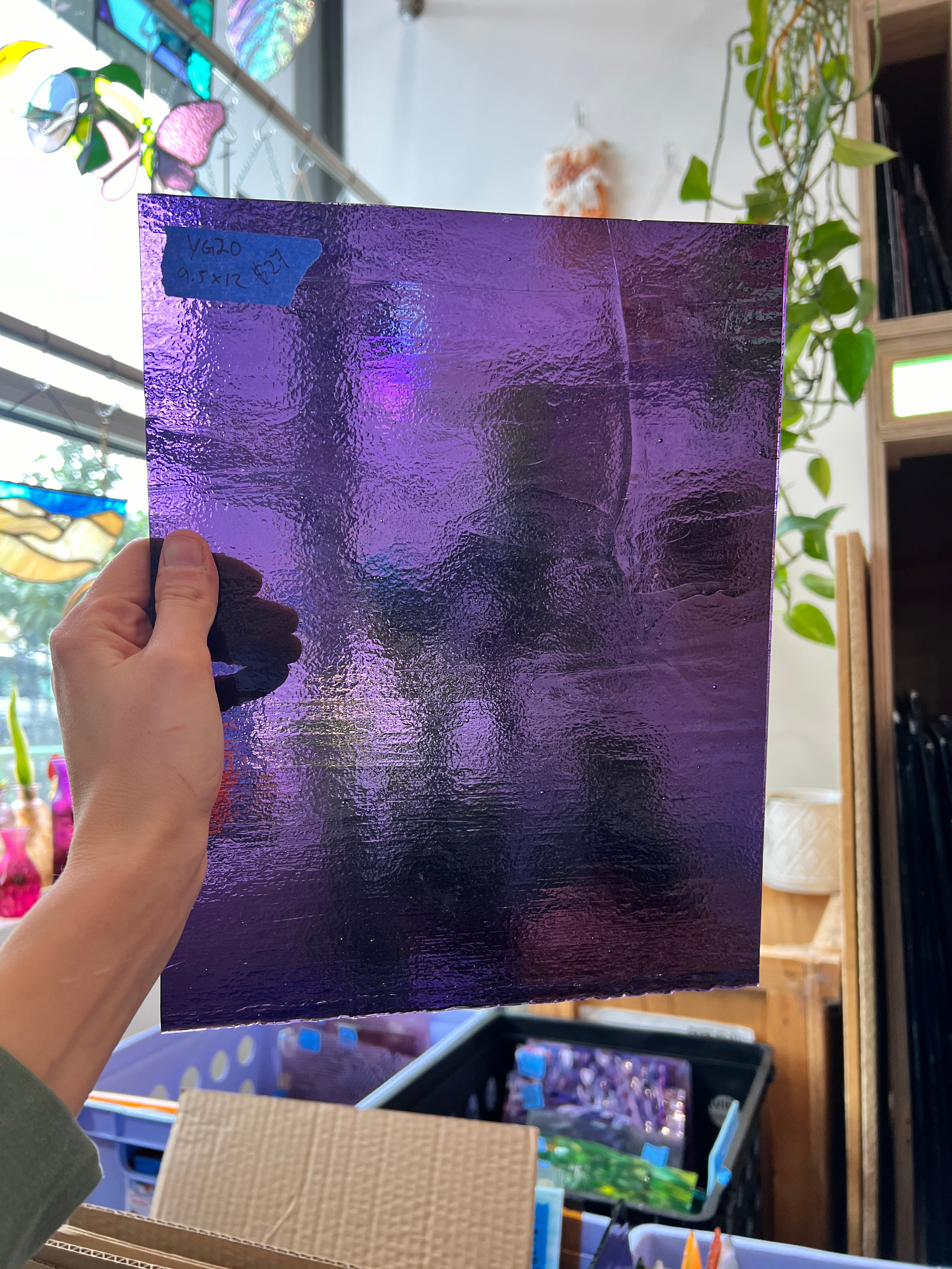 Purple Cathedral Youghiogheny Fusible 96 COE Sheet Glass Colorado Glassworks