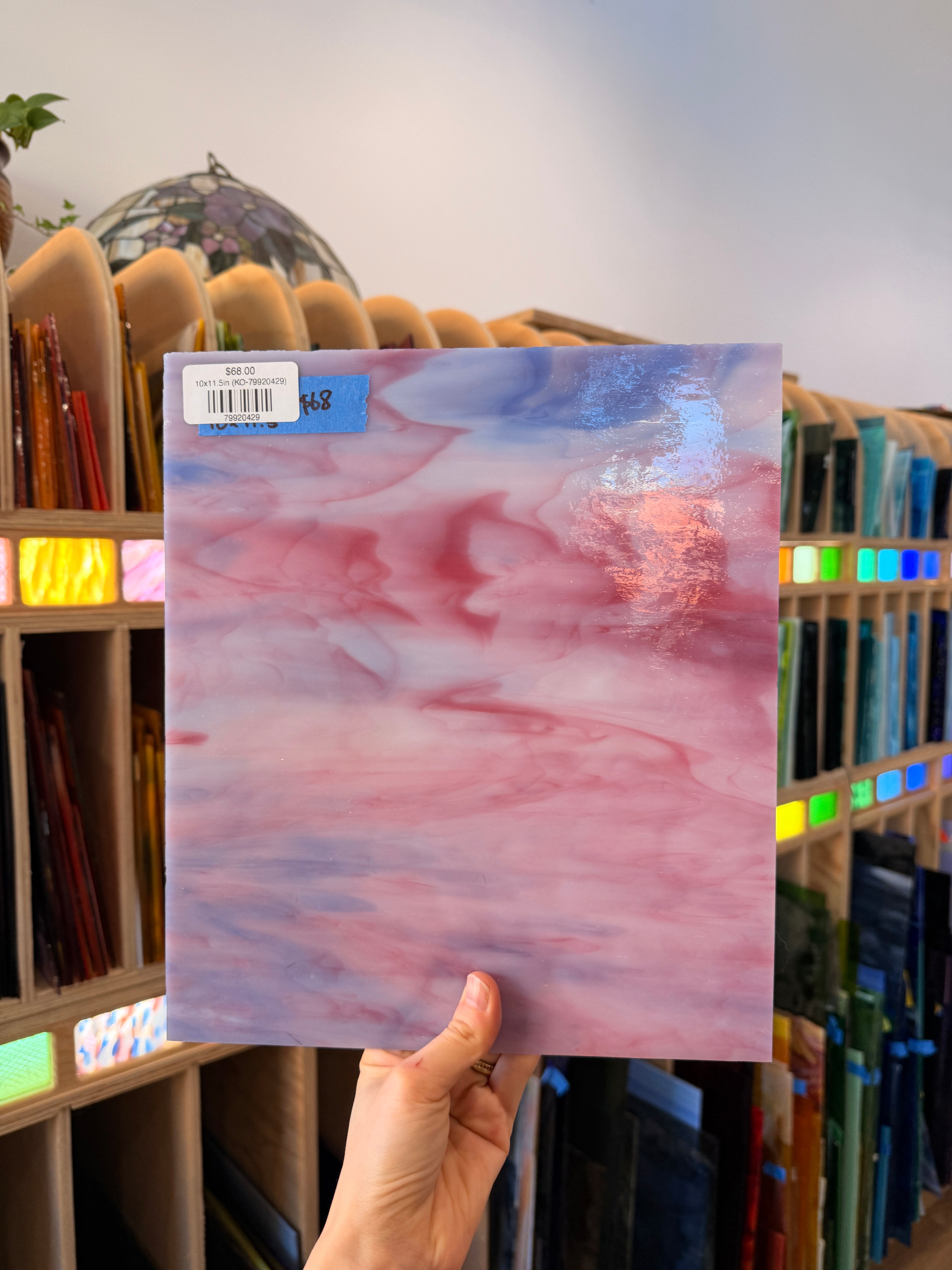 Wispy Pink Opaque Kokomo Colorado Glassworks