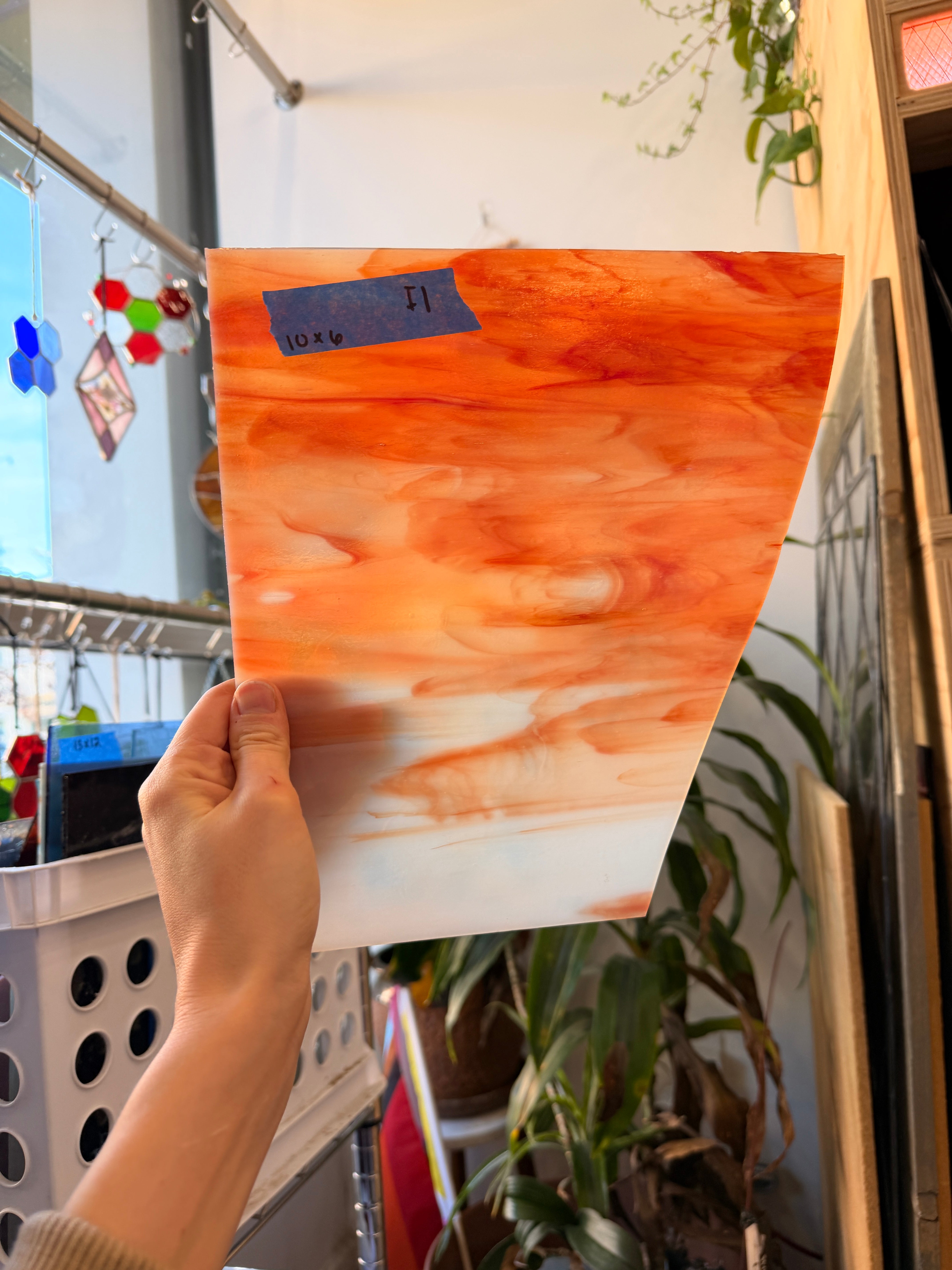 Red White Mixed Kokomo Sheet Glass Colorado Glassworks