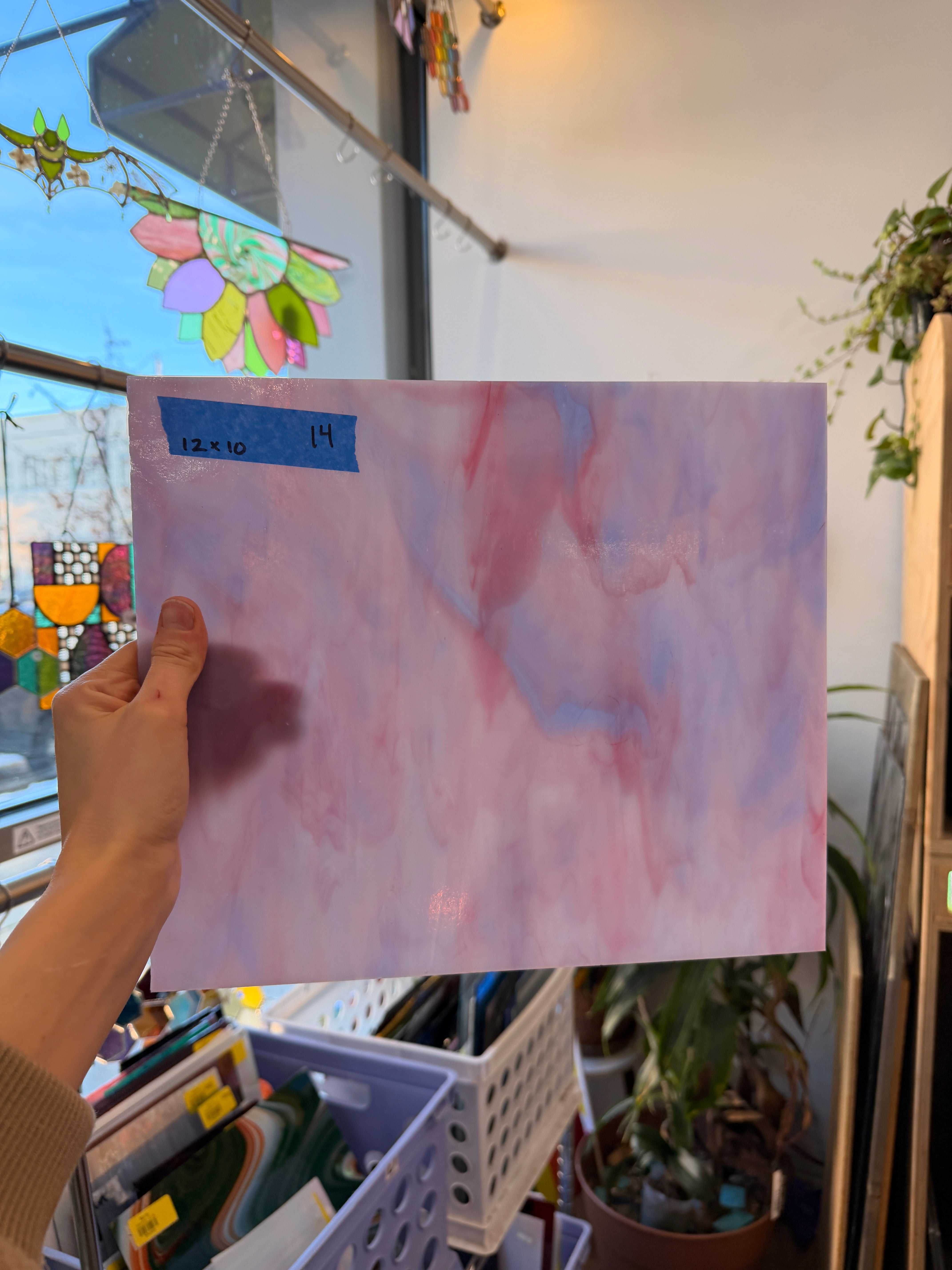 Pink Blue Opaque Kokmomo Colorado Glassworks