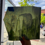 Light Green Mottled Bullseye Sheet Glass Colorado Glassworks