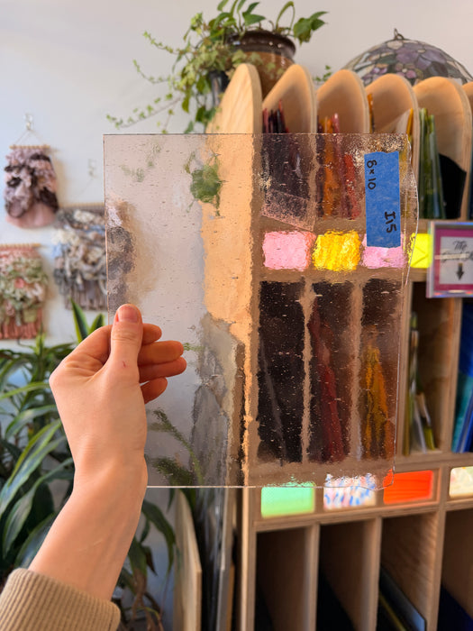 Vintage Light Pink Seedy Spectrum Sheet Glass Colorado Glassworks 8x10in (SP-00995373)