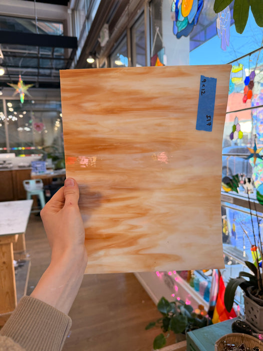 Amber Cream Kokomo Sheet Glass Colorado Glassworks