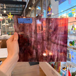 Purple Clear Wispy Kokomo Sheet Glass Kokomo