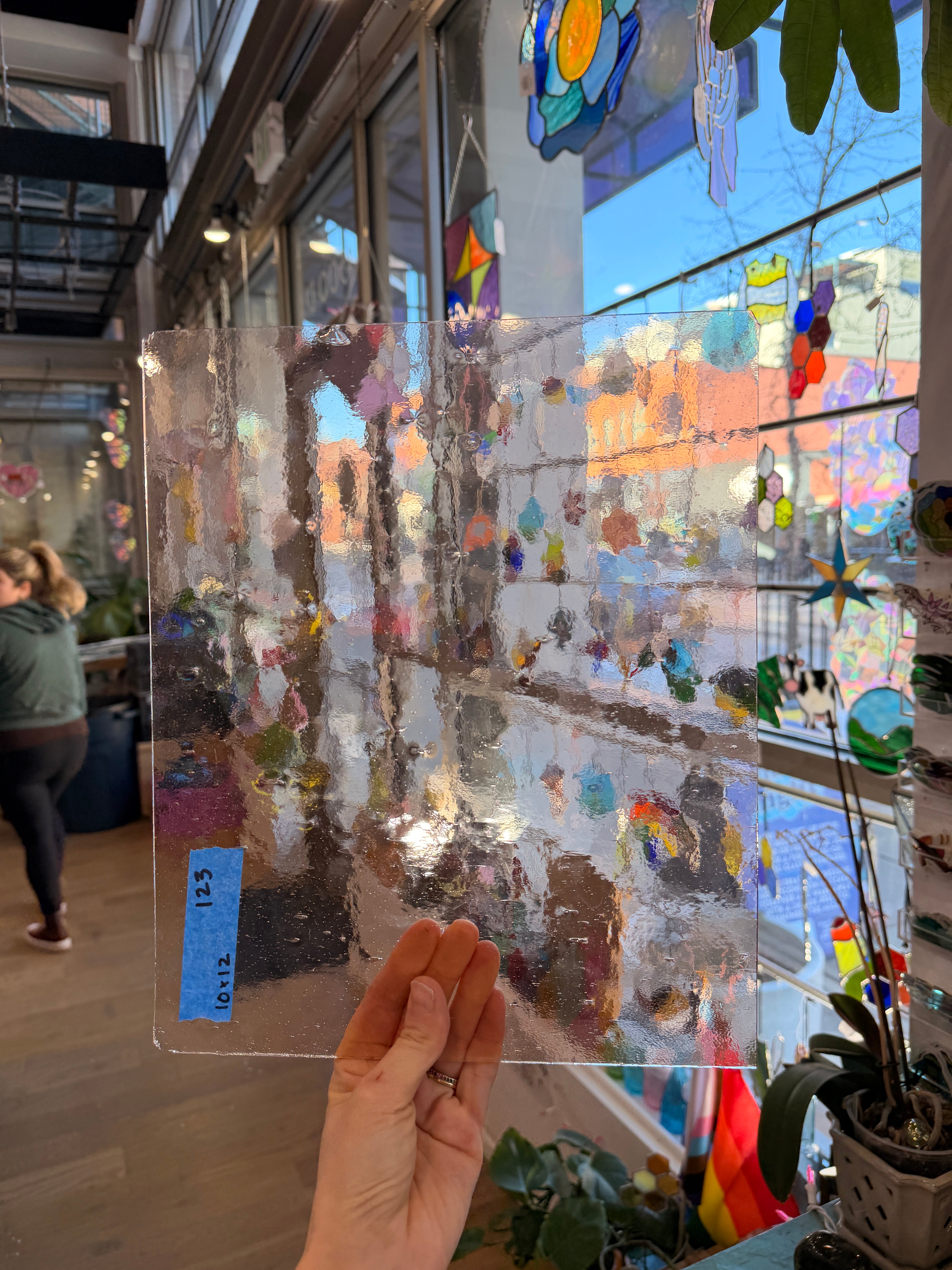 Vintage Light Pink Seedy Spectrum Sheet Glass Colorado Glassworks