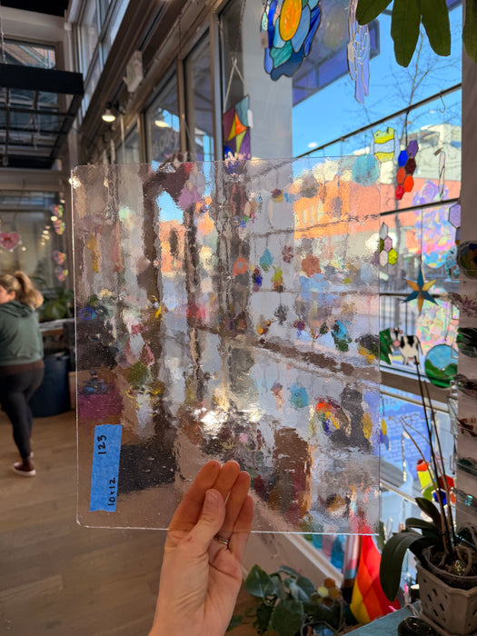 Vintage Light Pink Seedy Spectrum Sheet Glass Colorado Glassworks