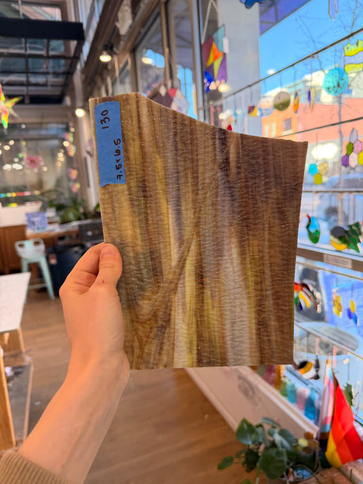 Brown Mixed Textured Wissmach Sheet Glass Colorado Glassworks