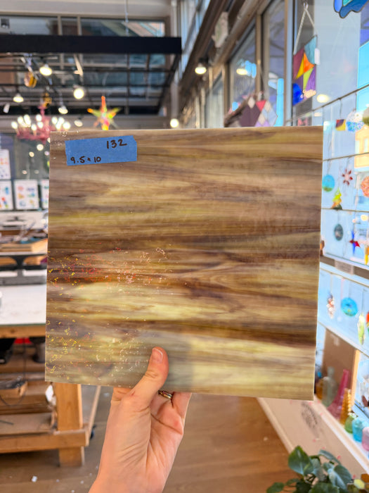 Brown Mixed Textured Wissmach Sheet Glass Colorado Glassworks