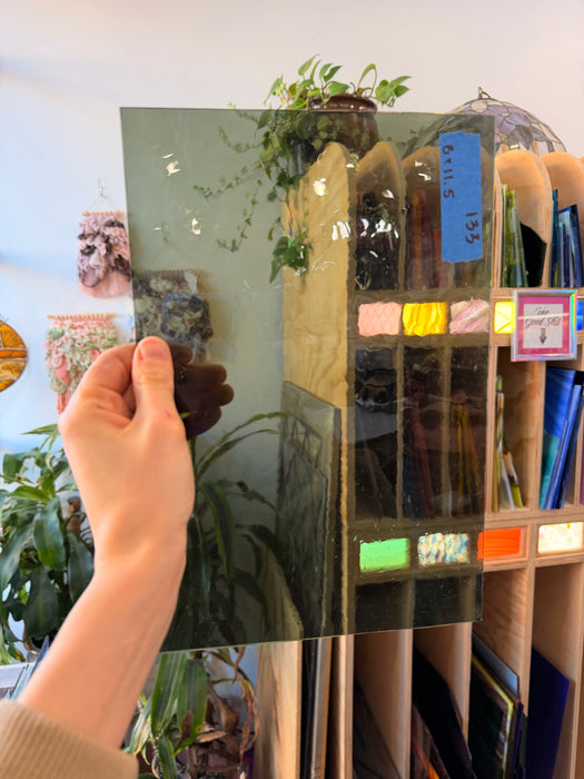 Smokey Gray Antique GNA Sheet Glass Colorado Glassworks 8x11.5in (GNA-84789549)