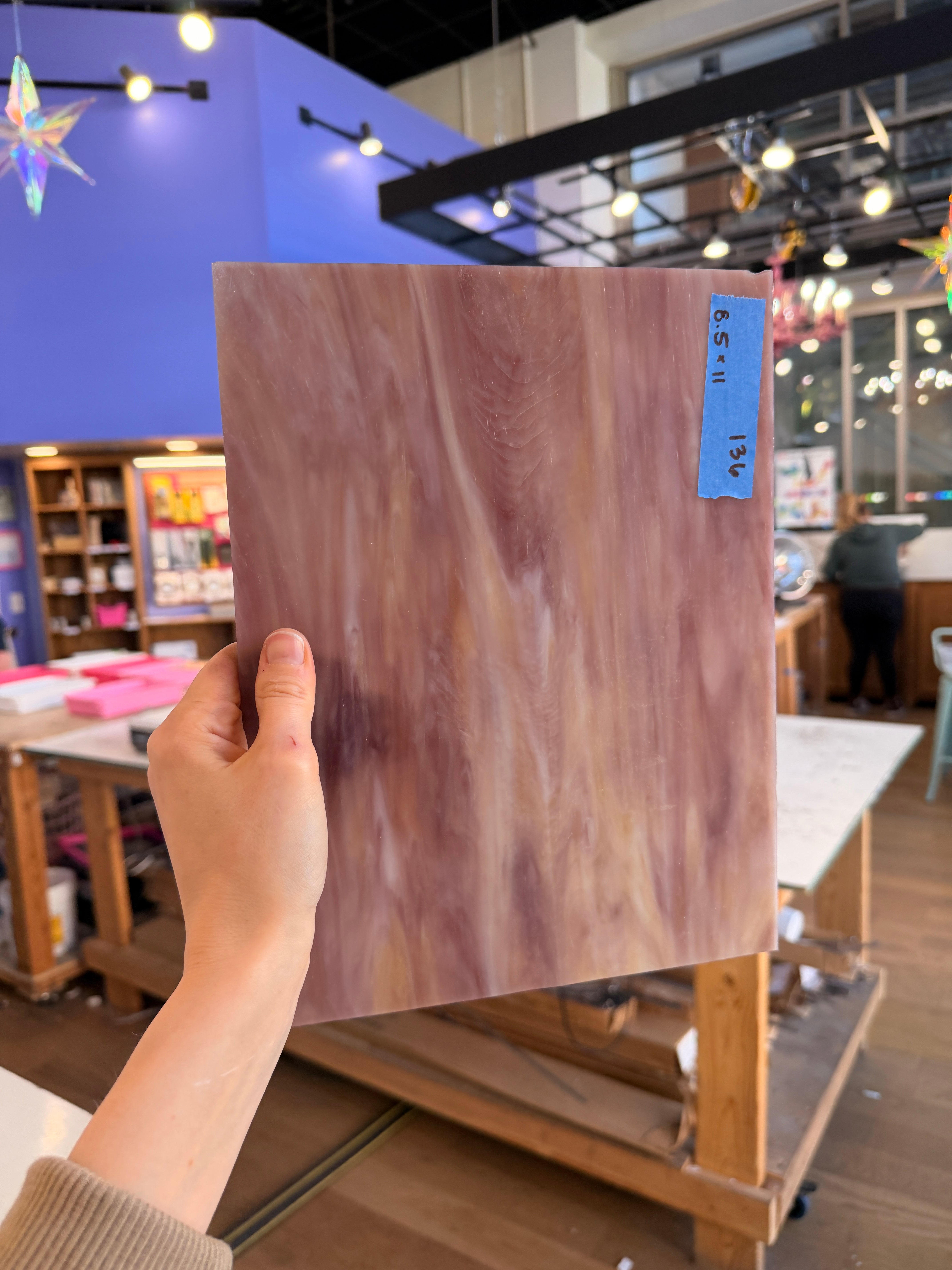 Purple Amber Mixed Kokomo Sheet Glass Colorado Glassworks