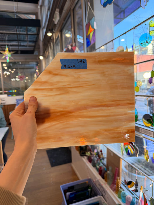 Amber Cream Kokomo Sheet Glass Colorado Glassworks