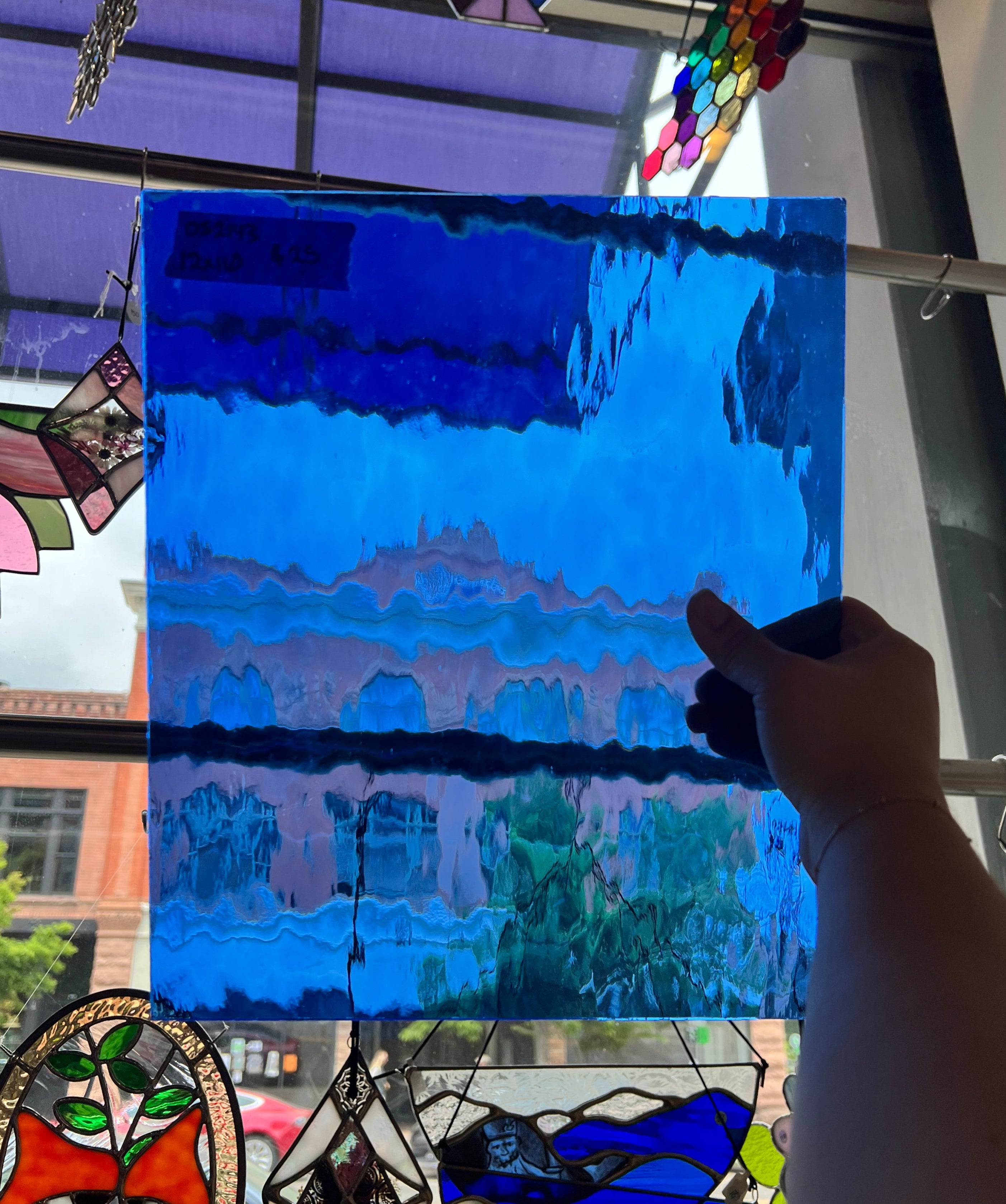 Blue Waterglass Oceanside Sheet Glass Colorado Glassworks