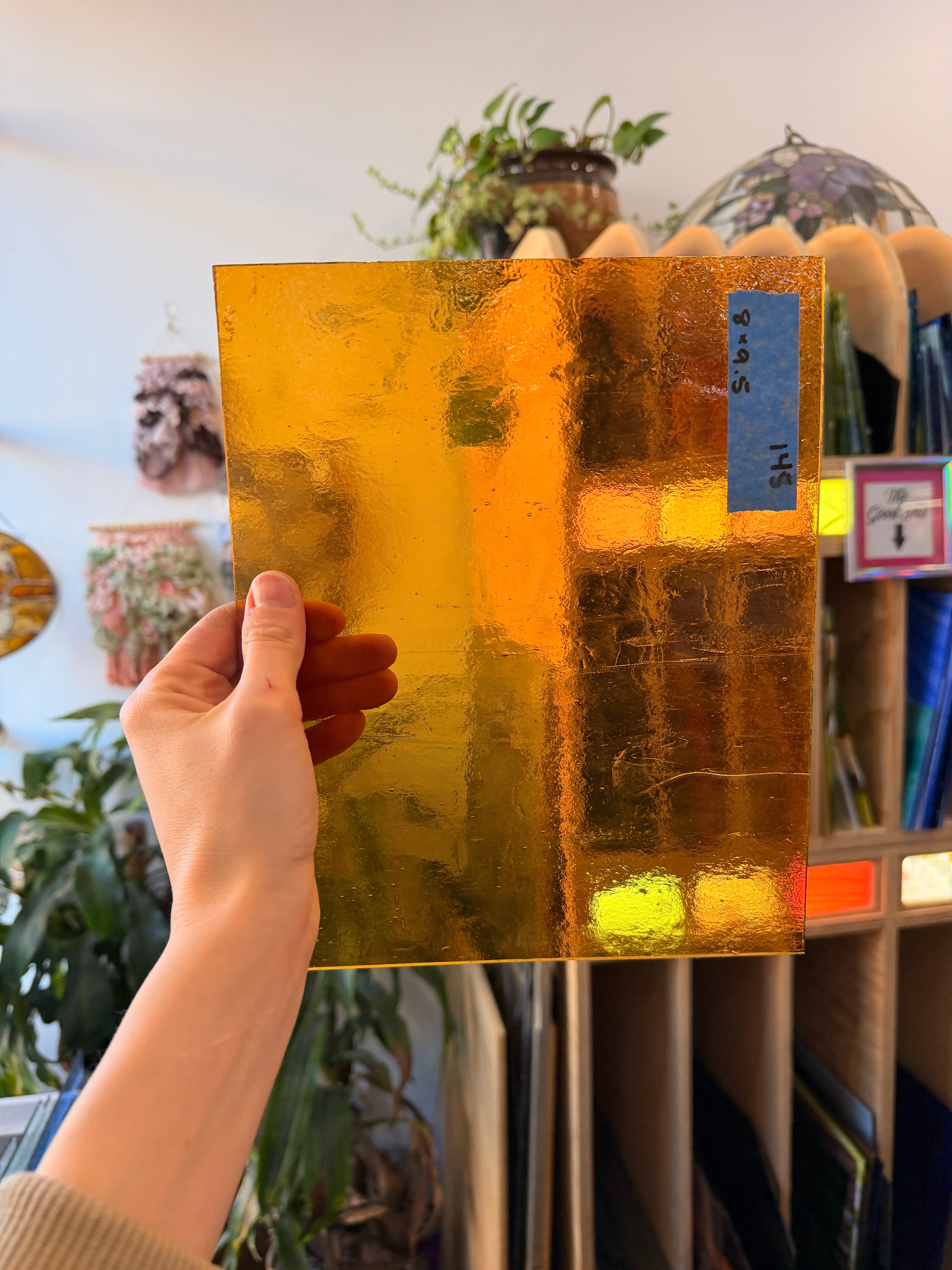 Transparent Amber Kokomo Sheet Glass Colorado Glassworks