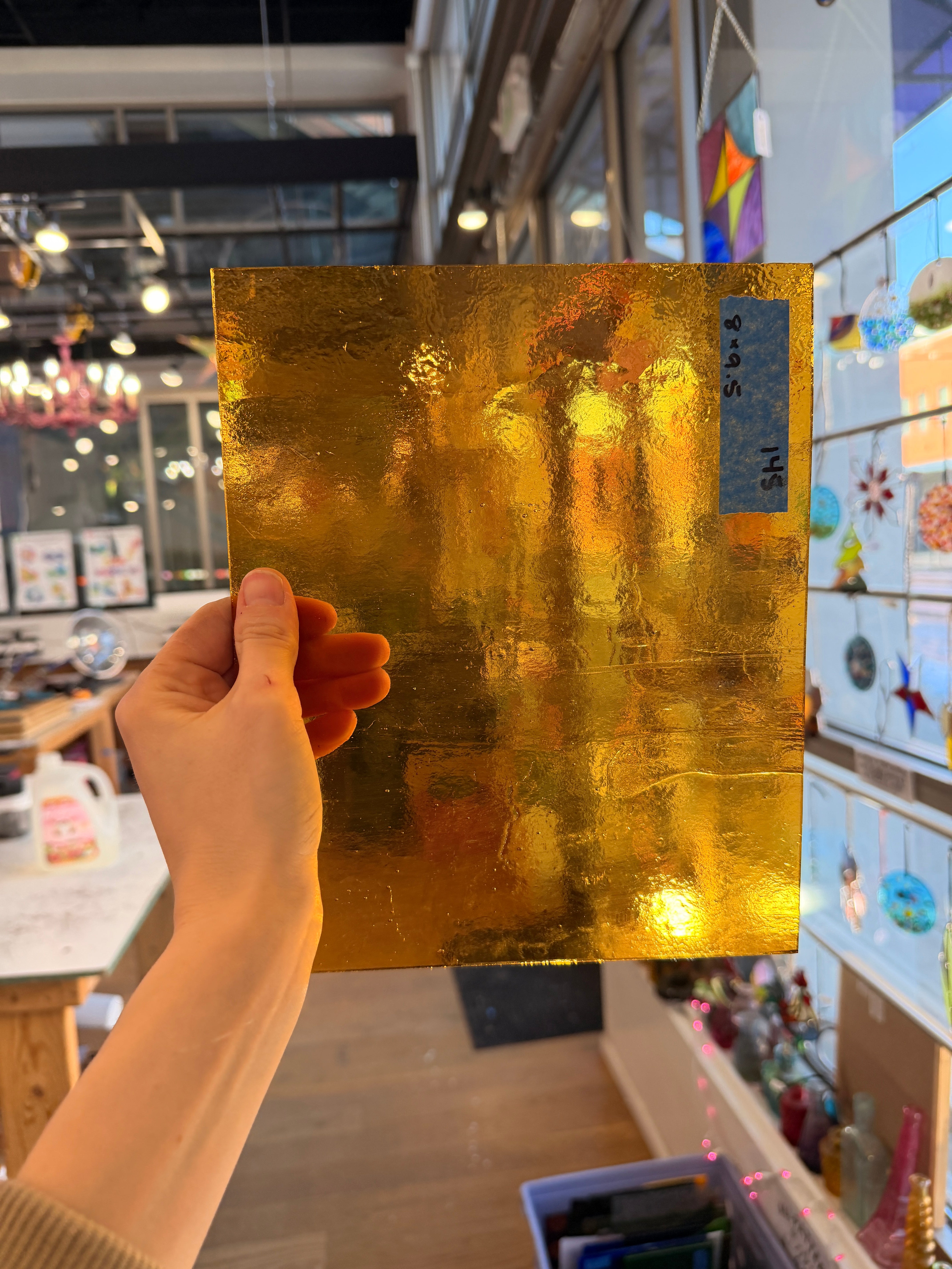 Transparent Amber Kokomo Sheet Glass Colorado Glassworks