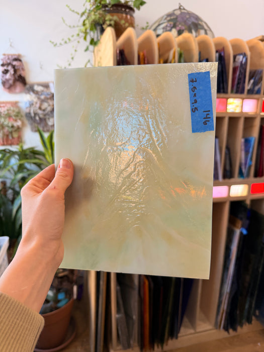 Wispy Tan Sea Green Kokomo Sheet Glass Armstrong