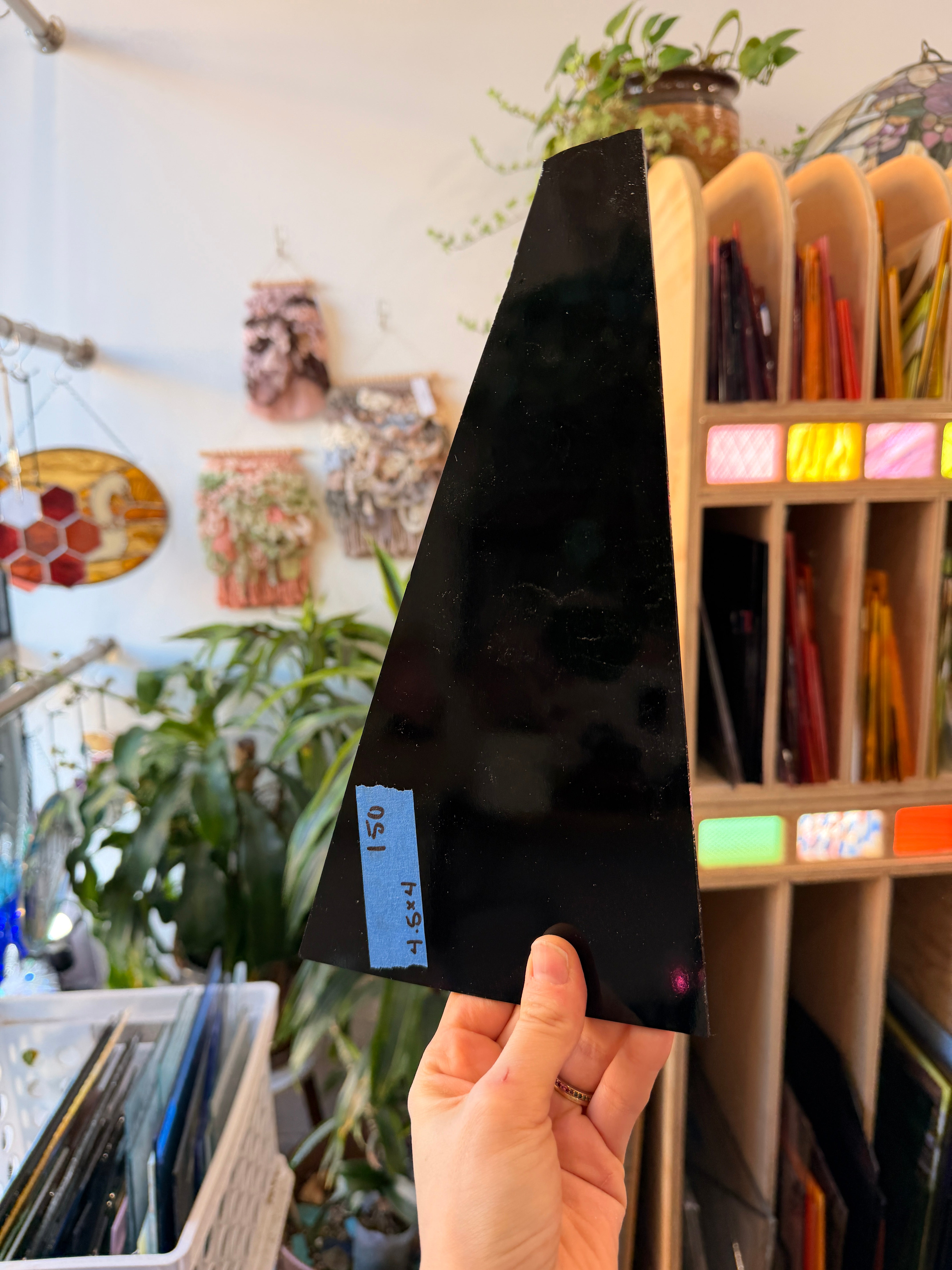 Black Solid Spectrum System 96 Sheet Glass Colorado Glassworks 4.5x4in (SP-92817965)