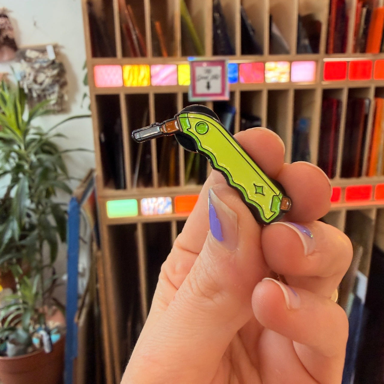 Pistol Grip Pin by ATL Glassworks Merch Colorado Glass Works