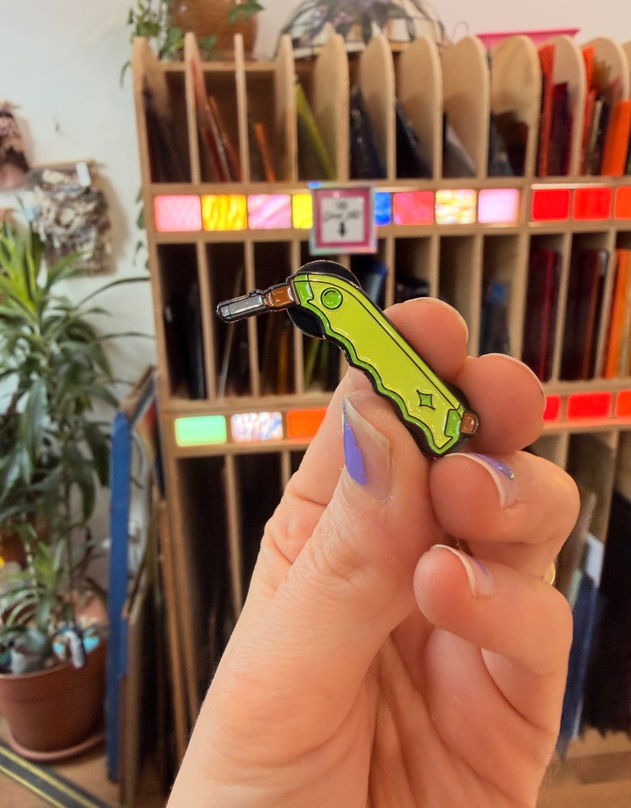Pistol Grip Pin by ATL Glassworks Merch Colorado Glass Works