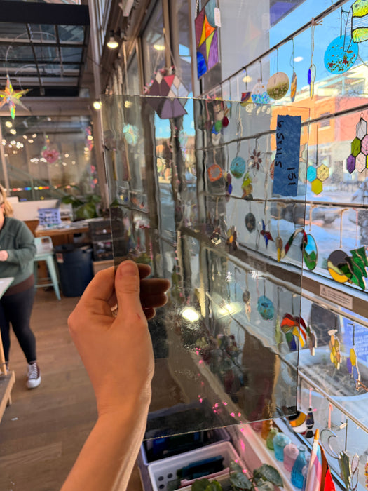 Smokey Gray Antique GNA Sheet Glass Colorado Glassworks 6.5x11.5in (GNA-84822317)