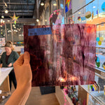 Purple Clear Wispy Kokomo Sheet Glass Kokomo