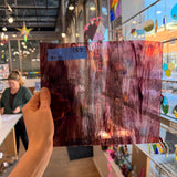 Purple Clear Wispy Kokomo Sheet Glass Kokomo