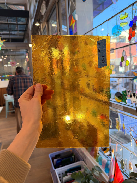 Transparent Amber Kokomo Sheet Glass Colorado Glassworks