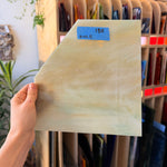 Wispy Tan Sea Green Kokomo Sheet Glass Armstrong I80 (8x4.5in)