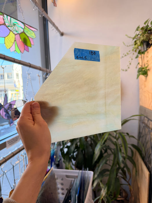 Wispy Tan Sea Green Kokomo Sheet Glass Armstrong