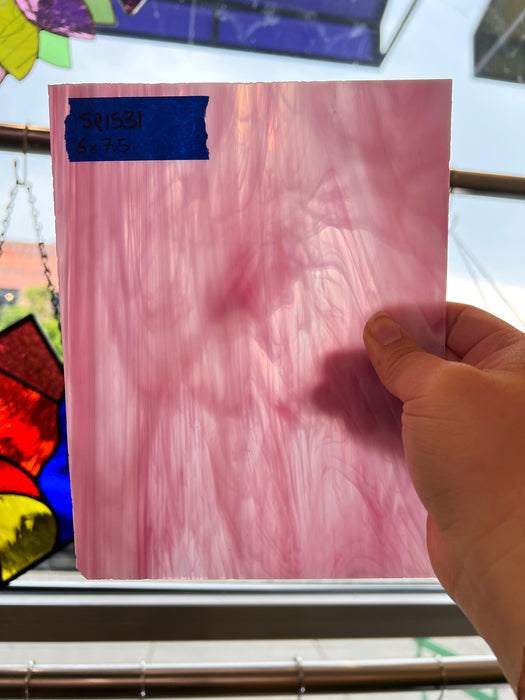 Pink Wispy Spectrum Sheet Glass Colorado Glassworks