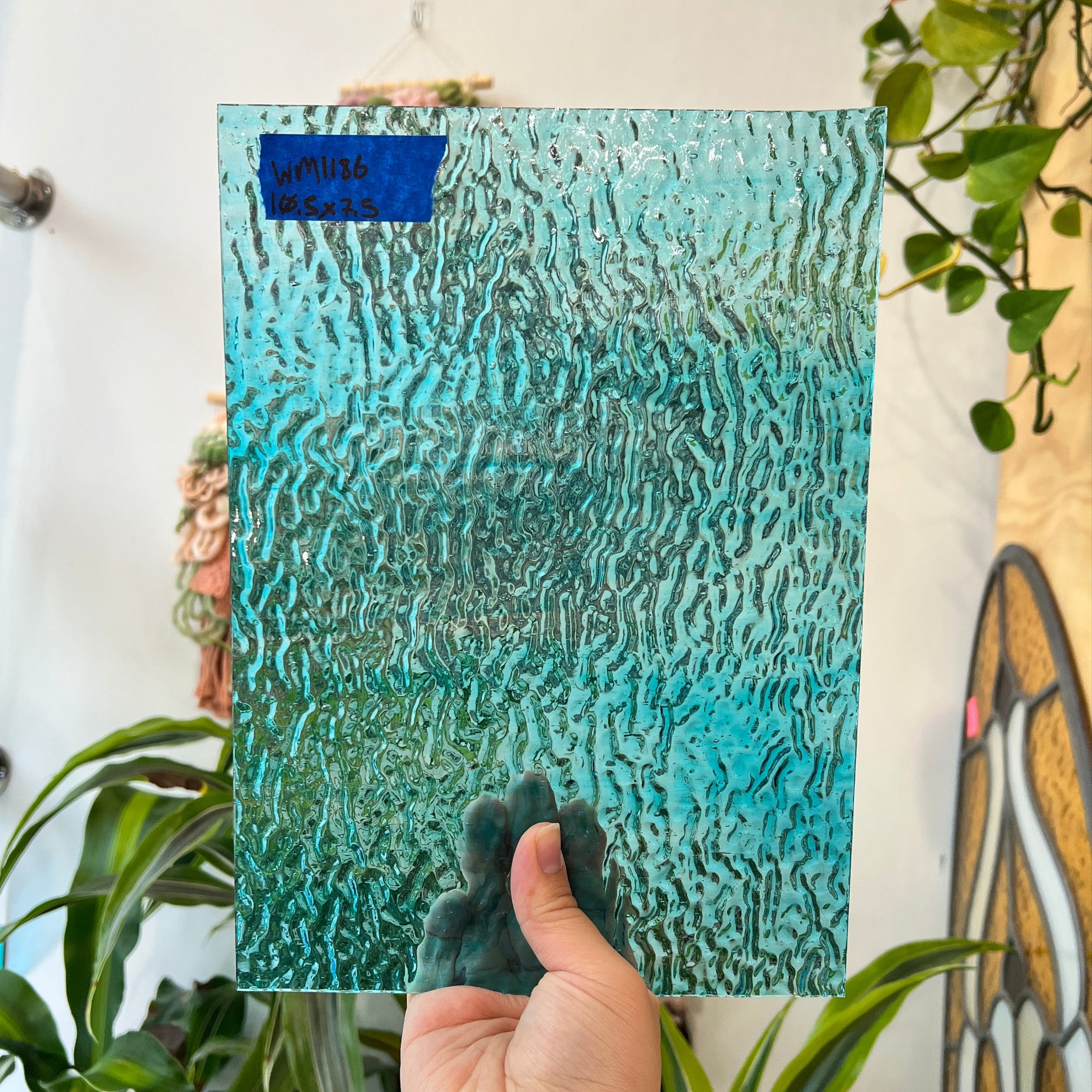 Mixed Blue Ripple Wissmach Sheet Glass Colorado Glass Works
